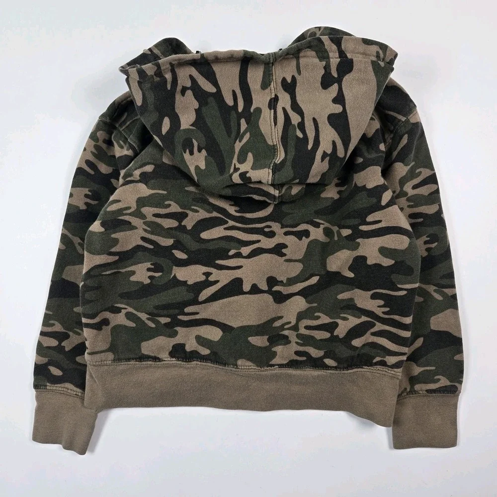 Old Navy Kids‎ Camo Camouflage Zip Pull Over Hoodie Hooded Sweatshirt Small 6-7
